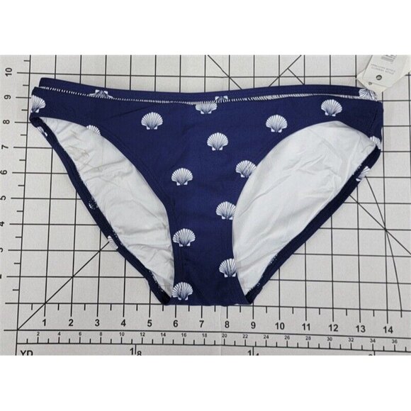 NWT Anne Cole S What The Shell Ladder Trim Bikini Swim Bottom Blue White #86317 - Picture 3 of 3